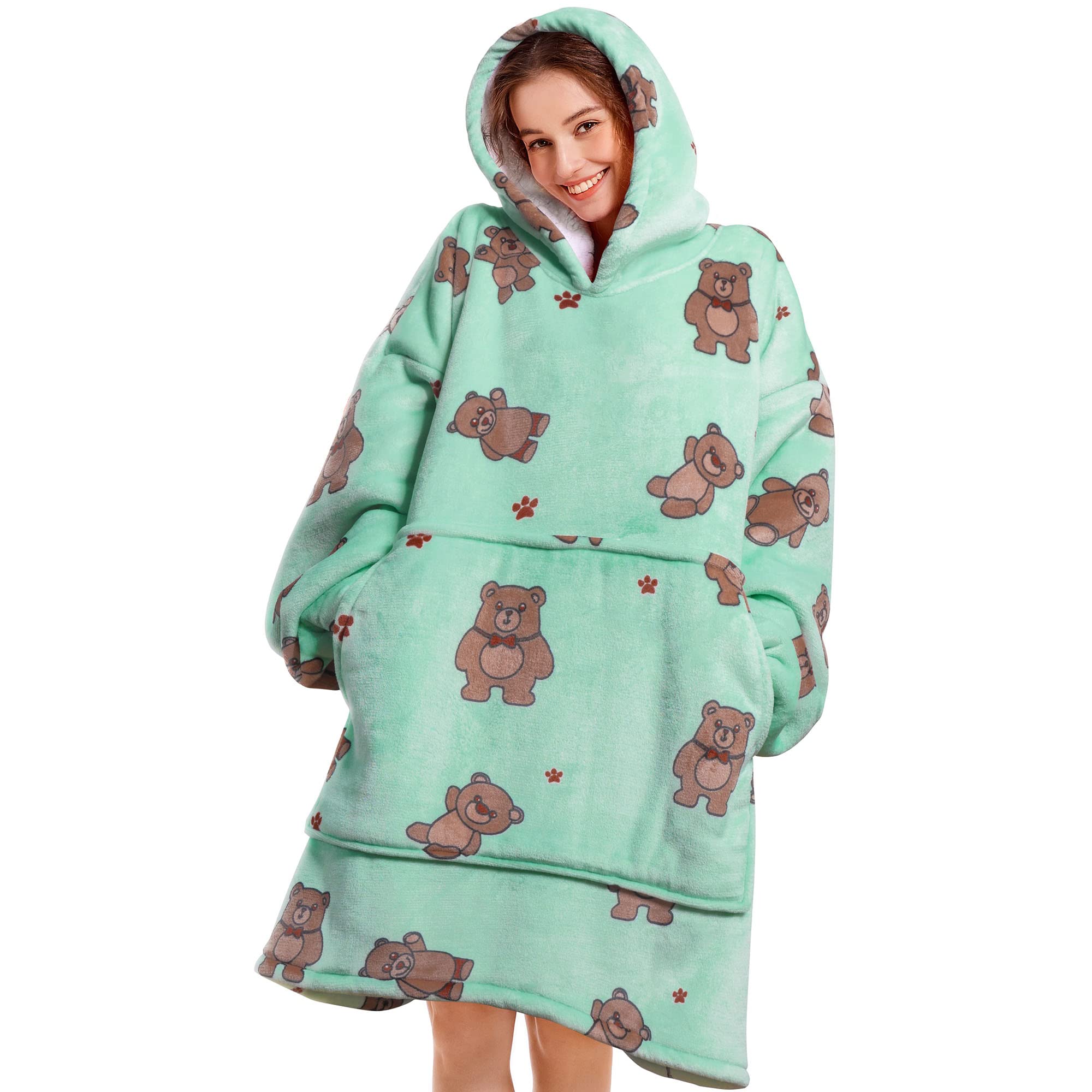 Bear Blanket Hoodie - NARECTE