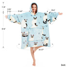 Blue Cat Blanket Hoodie - NARECTE