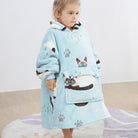 Blue Cat Blanket Hoodie Kids - NARECTE