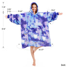 TieDye Blue Blanket Hoodie - NARECTE