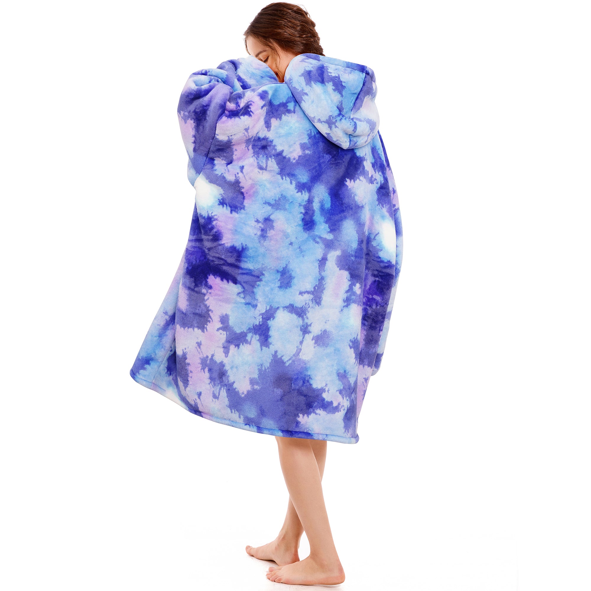 TieDye Blue Blanket Hoodie - NARECTE