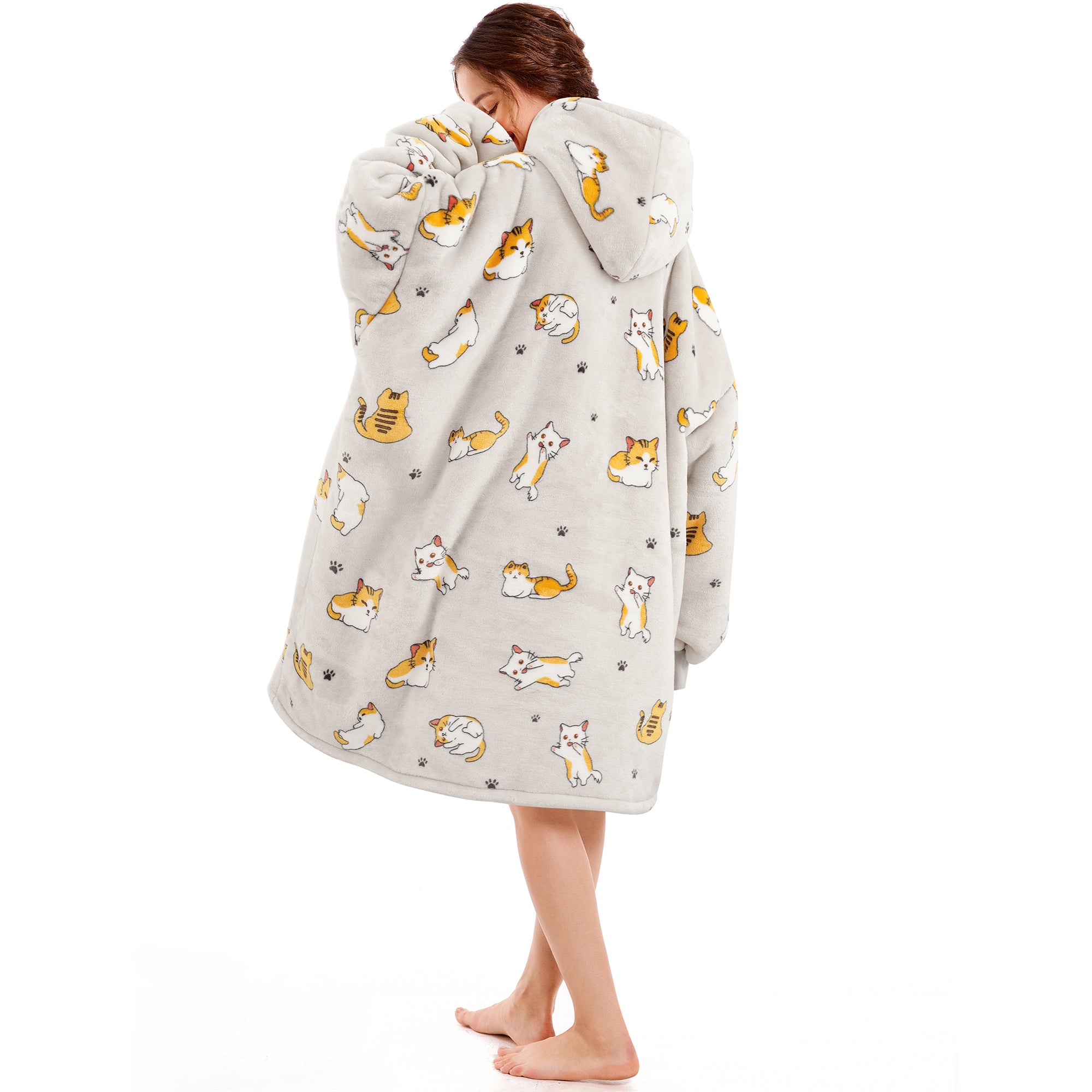 Cat Blanket Hoodie - NARECTE