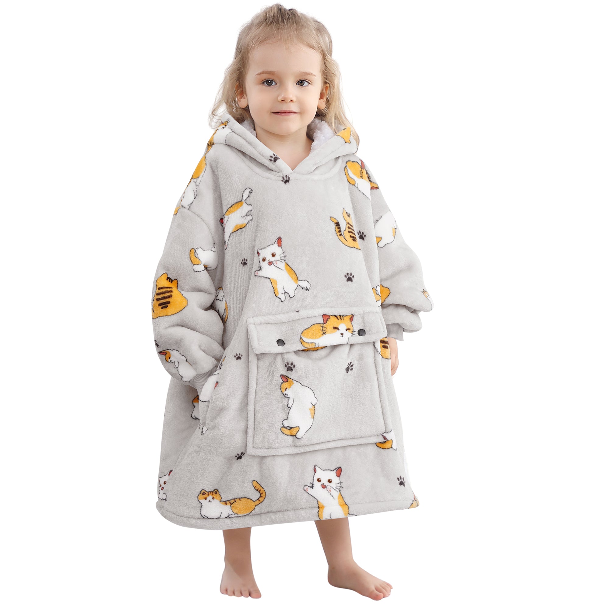 Cat Blanket Hoodie Kids - NARECTE