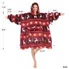 Christmas Reindeer Blanket Hoodie - NARECTE