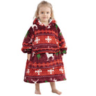 Christmas Reindeer Blanket Hoodie Kids - NARECTE