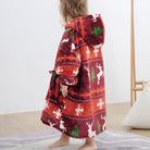 Christmas Reindeer Blanket Hoodie Kids - NARECTE