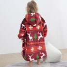 Christmas Reindeer Blanket Hoodie Kids - NARECTE