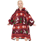 Christmas Reindeer Blanket Hoodie Teen - NARECTE