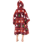 Christmas Reindeer Blanket Hoodie Teen - NARECTE