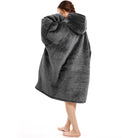 Dark Gray Blanket Hoodie - NARECTE