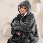 Dark Gray Blanket Hoodie - NARECTE