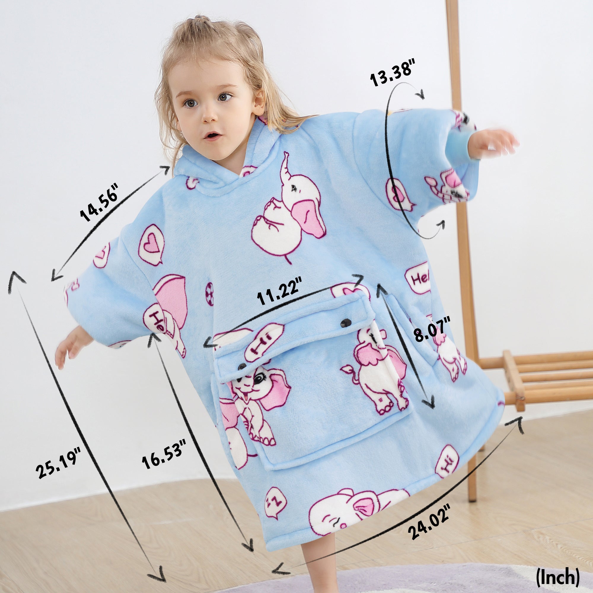 Elephant Blanket Hoodie Kids - NARECTE