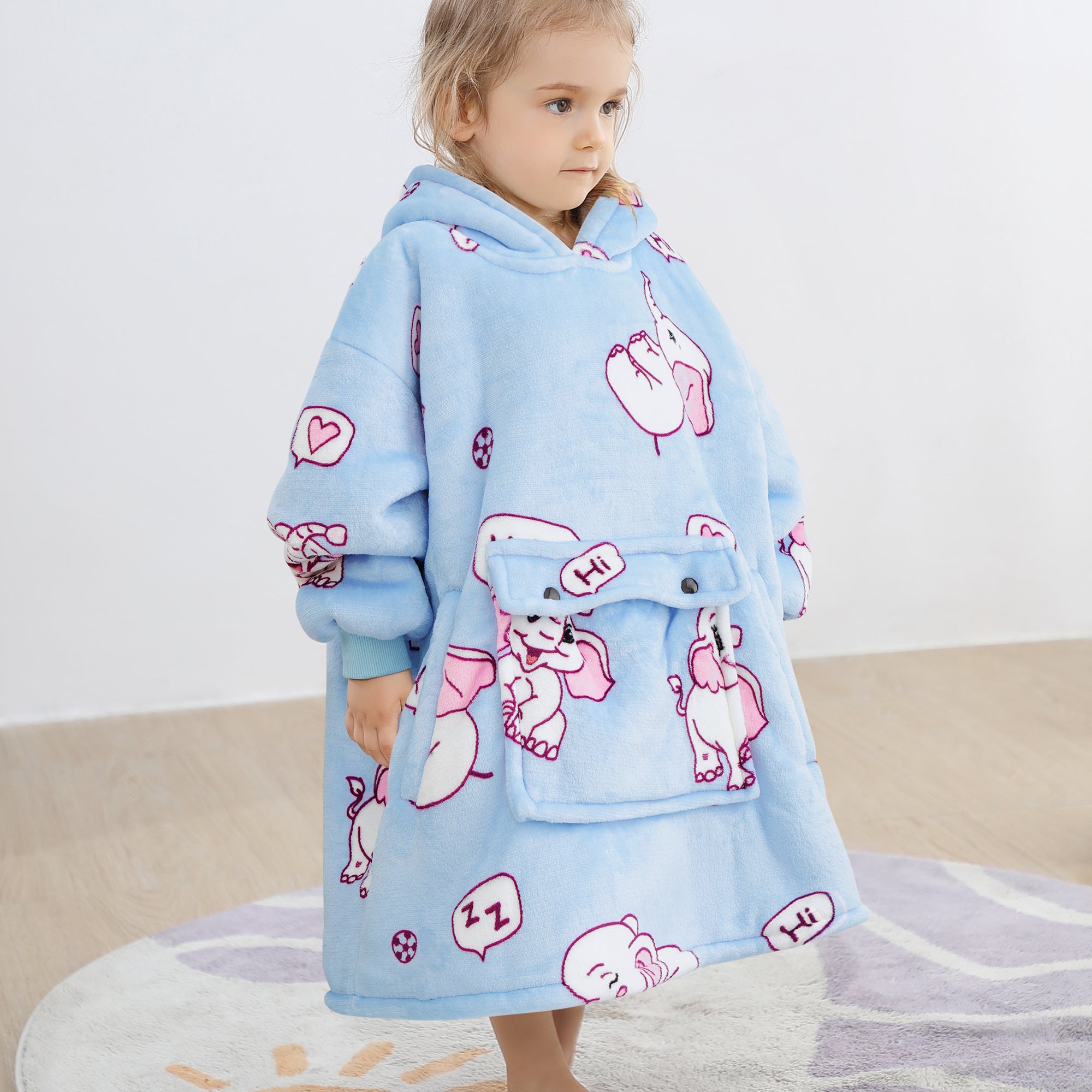 Elephant Blanket Hoodie Kids - NARECTE