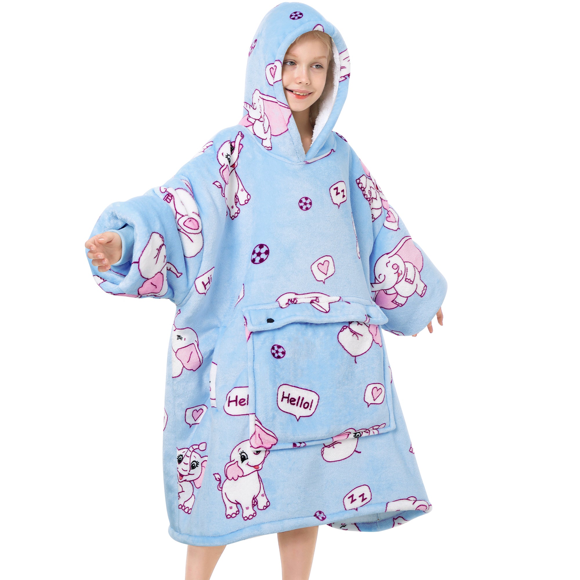 Elephant Blanket Hoodie Teen - NARECTE