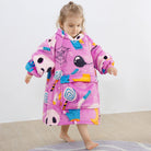 Purple Ghost Blanket Hoodie Kids - NARECTE