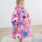 Purple Ghost Blanket Hoodie Kids - NARECTE