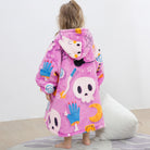 Purple Ghost Blanket Hoodie Kids - NARECTE