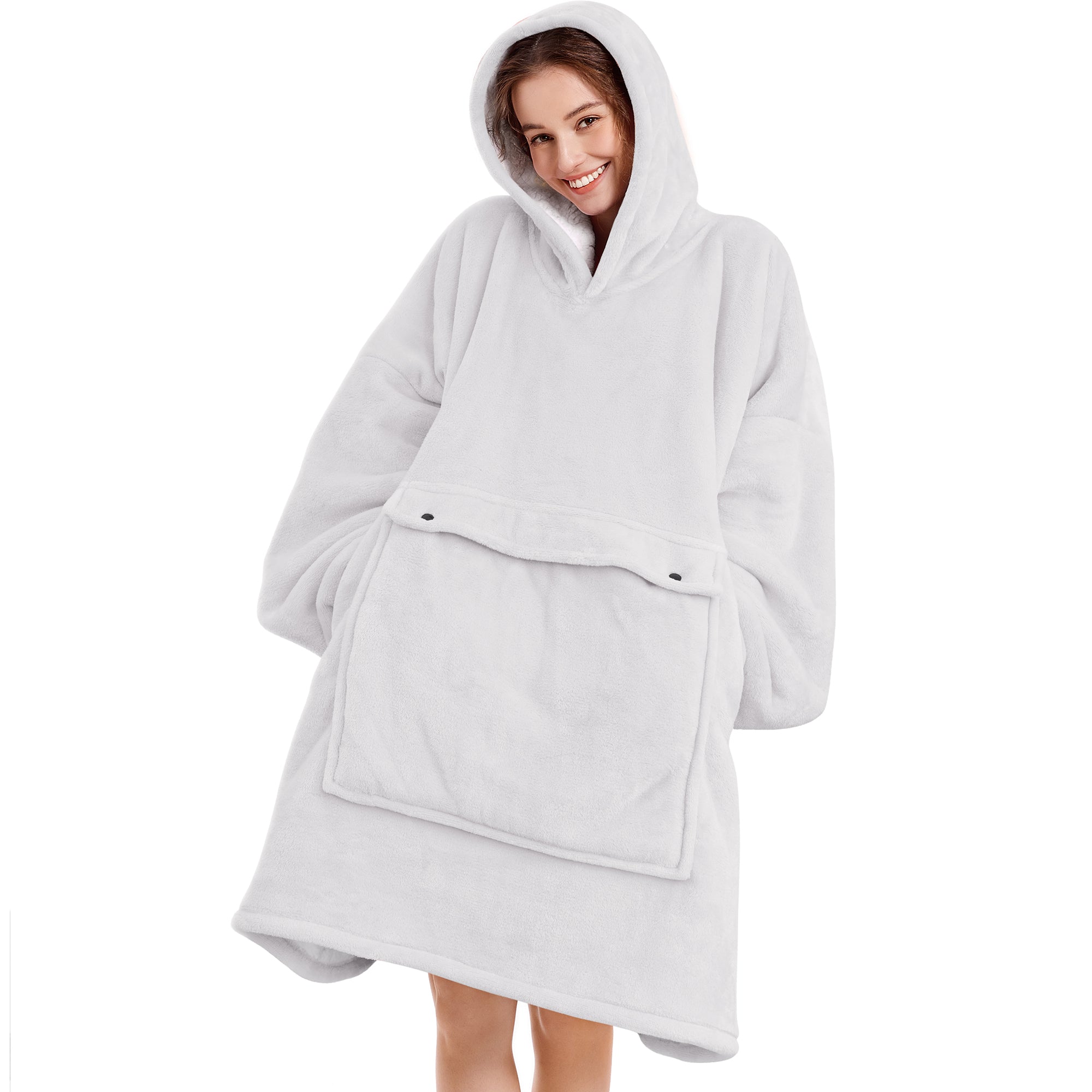 Light Grey Blanket Hoodie - NARECTE