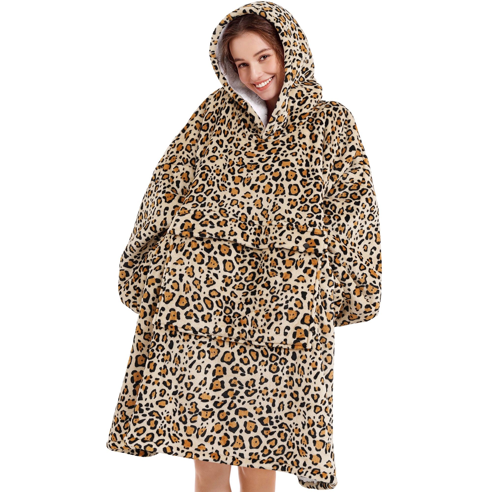 Leopard Blanket Hoodie - NARECTE