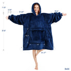 Navy Blue Blanket Hoodie - NARECTE