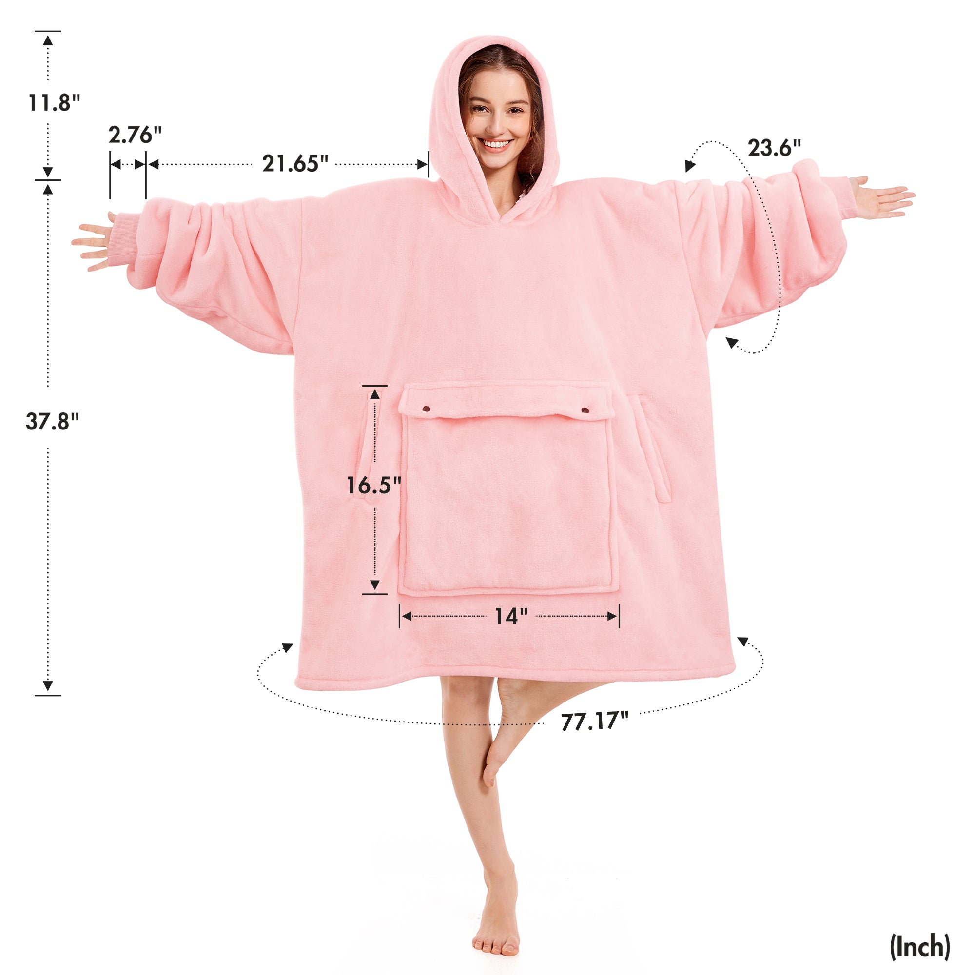 Pink Blanket Hoodie - NARECTE