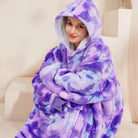 TieDye Purple Blanket Hoodie - NARECTE