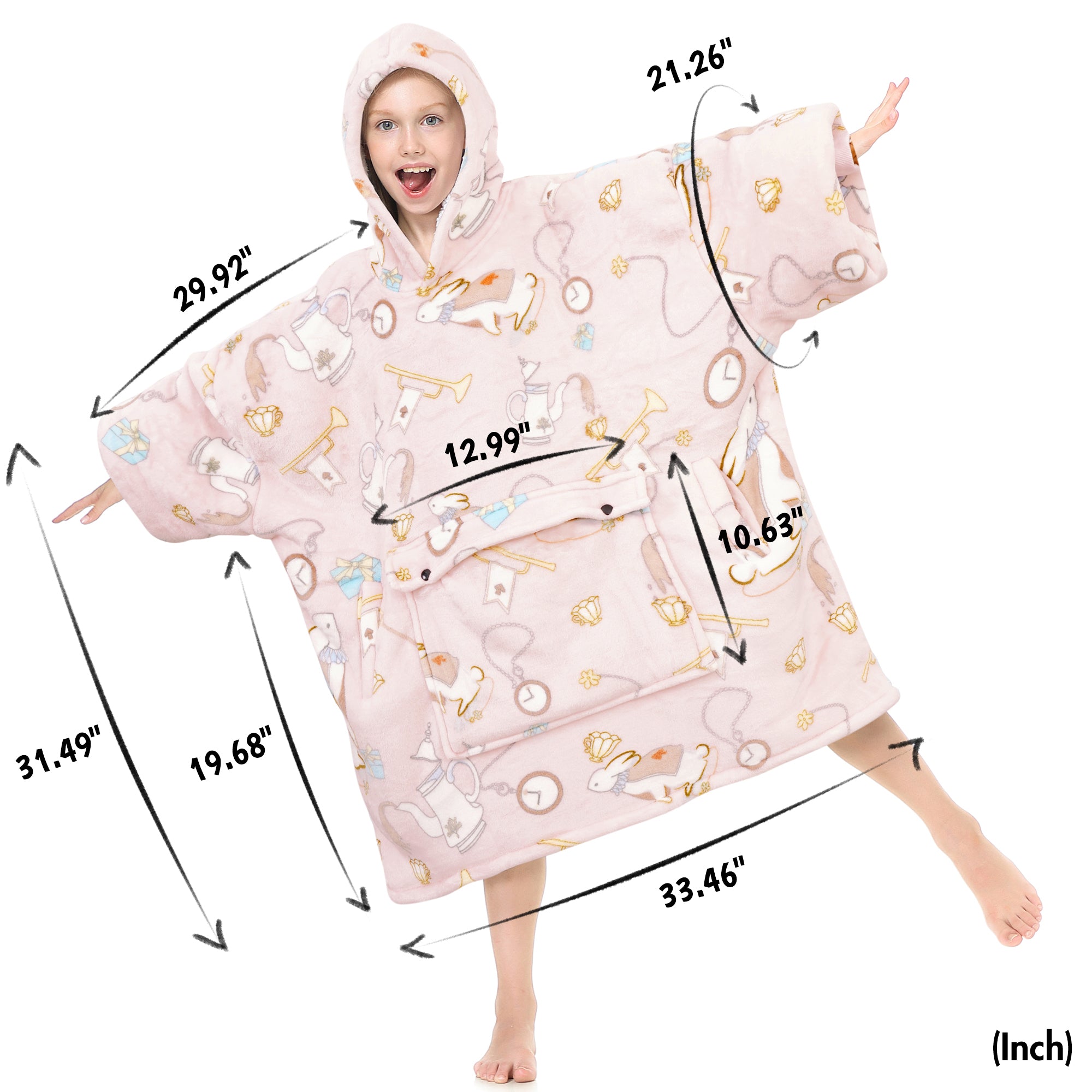 Rabbit Year Exclusive Blanket Hoodie Teen - NARECTE