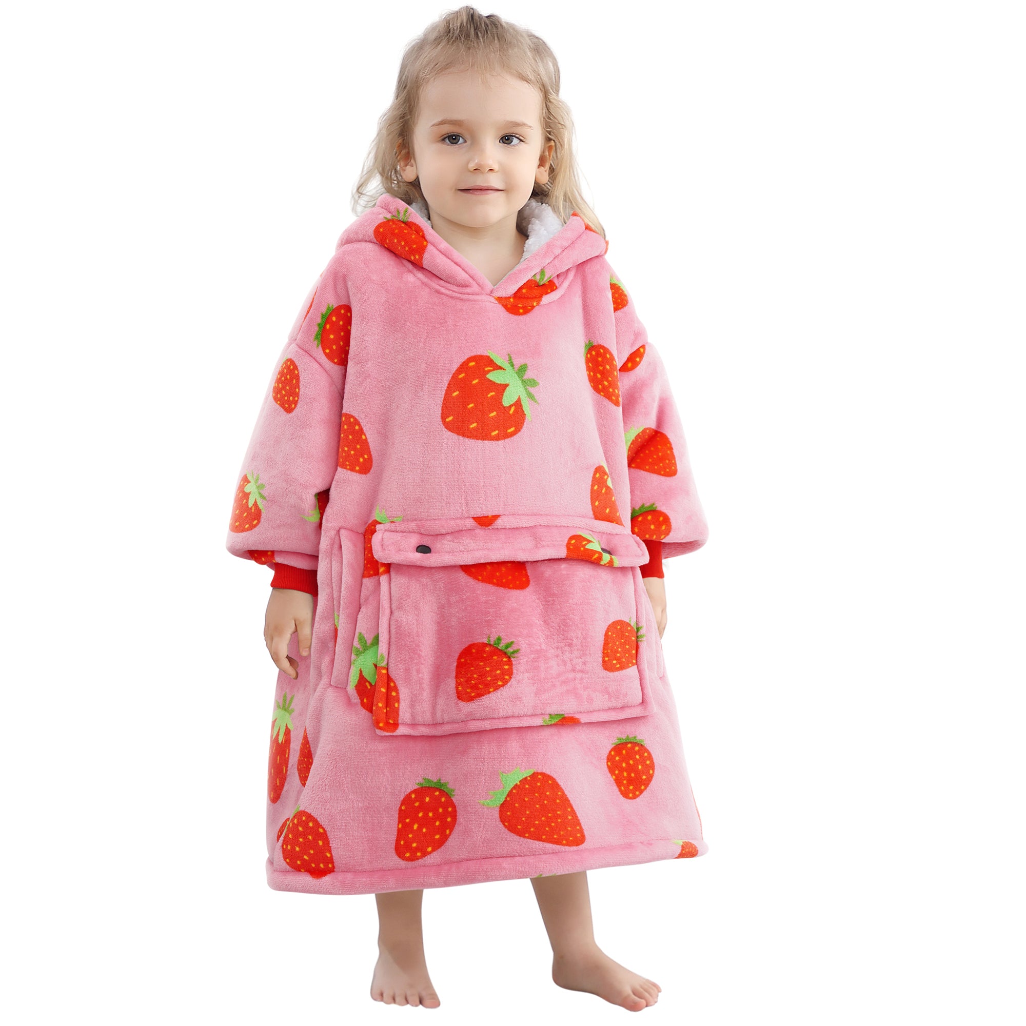 Strawberry Blanket Hoodie Kids - NARECTE