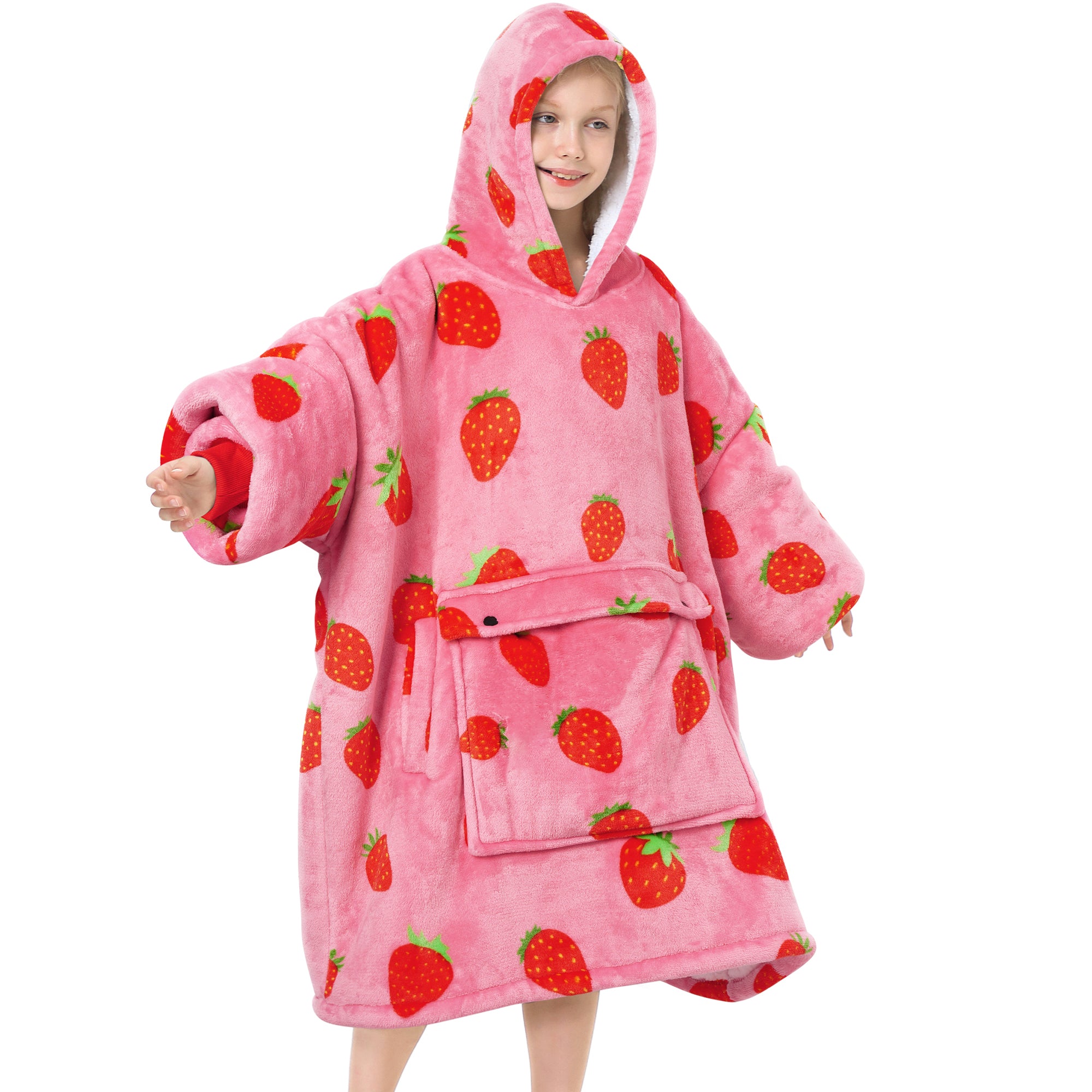 Strawberry Blanket Hoodie Teen - NARECTE