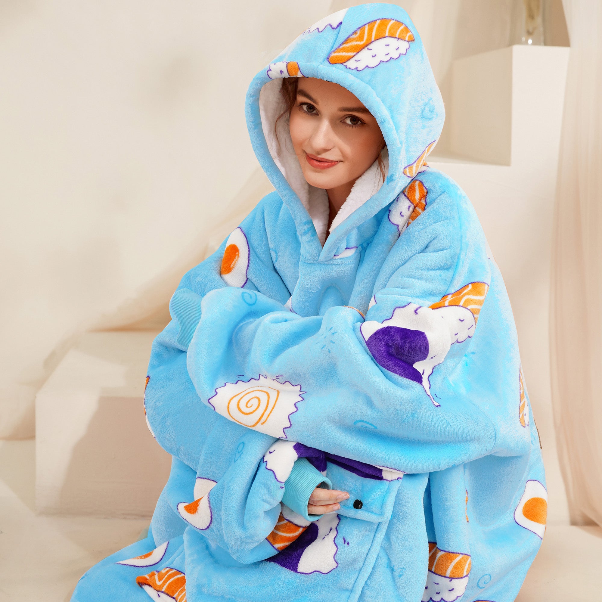 Sushi Blanket Hoodie - NARECTE