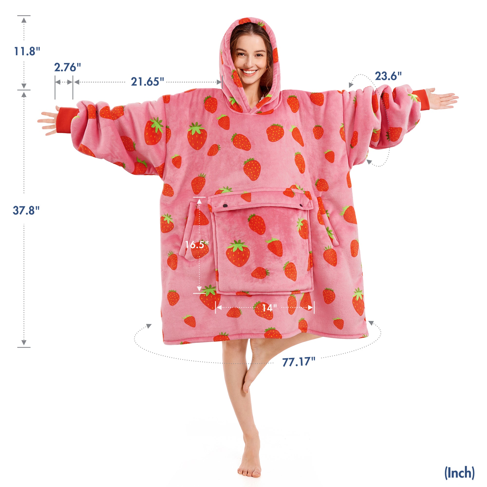 Strawberry Blanket Hoodie - NARECTE