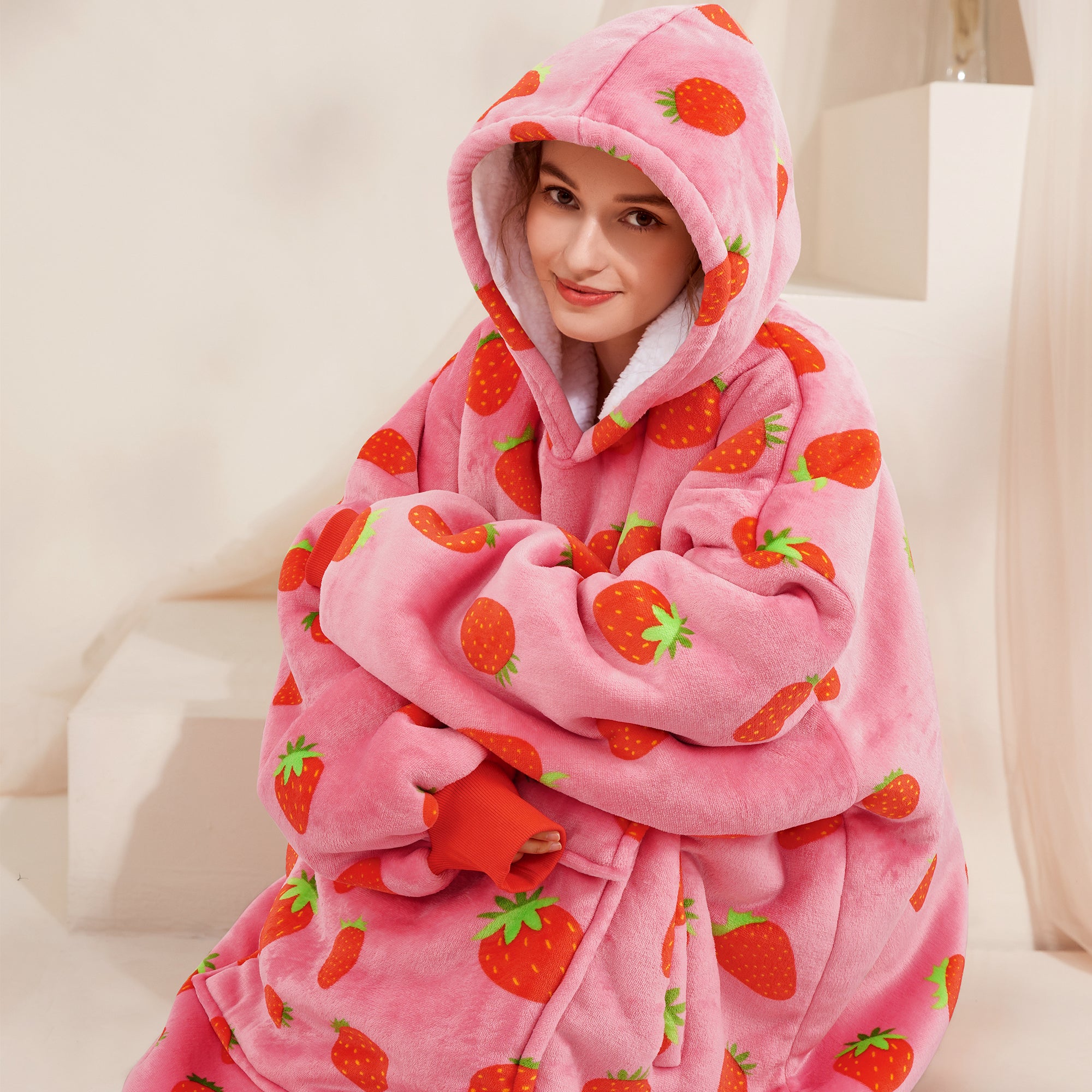 Strawberry Blanket Hoodie - NARECTE